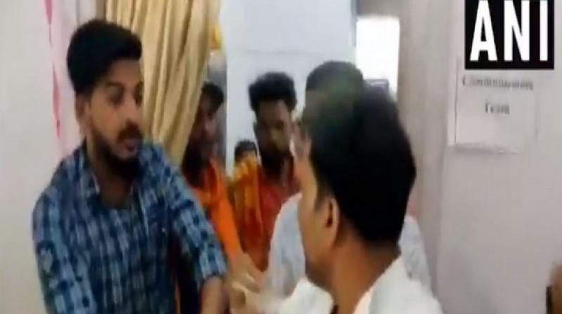Watch: BJP cadres thrash NCP worker for showing black flags to Pragya Thakur