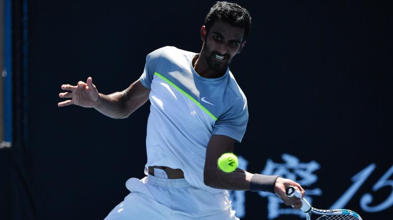 Frances Tiafoe beat Prajnesh Gunneswaran in a match that lasted an hour and 52 minutes. (Photo: AFP)