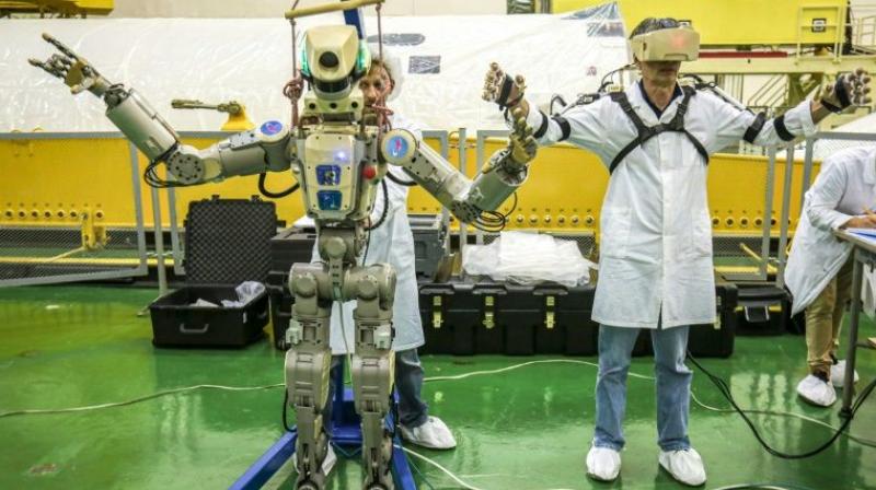 Russia\s first humanoid robot \Fedor\ leaves international space station