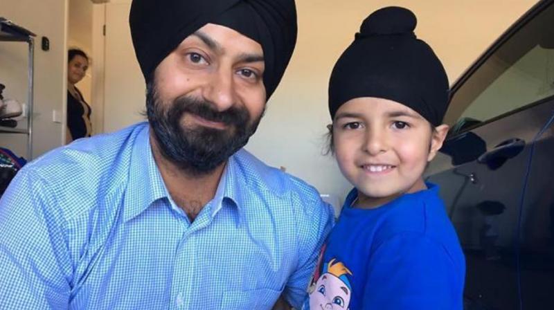 Melbourne-based father Sagardeep Singh Aroras son Sidhak Singh was banned by Melton Christian School from wearing a traditional Sikh patka. (Photo: Facebook)