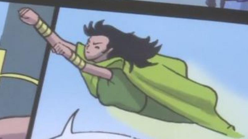 Pakistans newest female superhero vows to protect battered women, as her creator tries to inspire the next generation to fight injustice (Photo: Twitter)