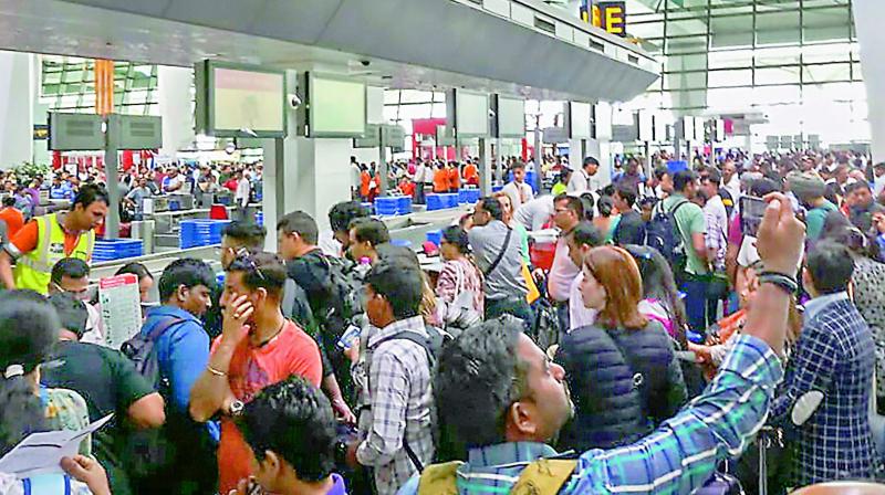 Software snag delays 155 AI flights: 800 passengers stranded at Shamshabad airport