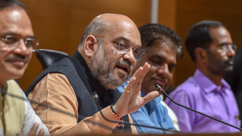 BJP chief Amit Shah also said no Indian should be worried about Assams NRC, asserting that names of genuine citizens will not be deleted. (Photo: PTI)