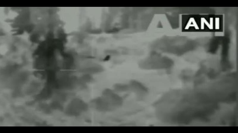 The black spot in the video represents Pakistans SSG. It was stopped by the Indian troops on the night of September 12. (Photo: Twitter | ANI)