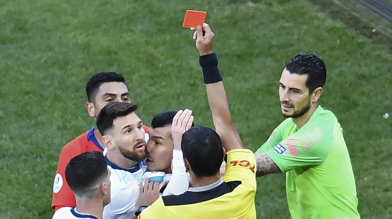 Messi gets first red card in 14 years; Lashes out at CONMEBOL