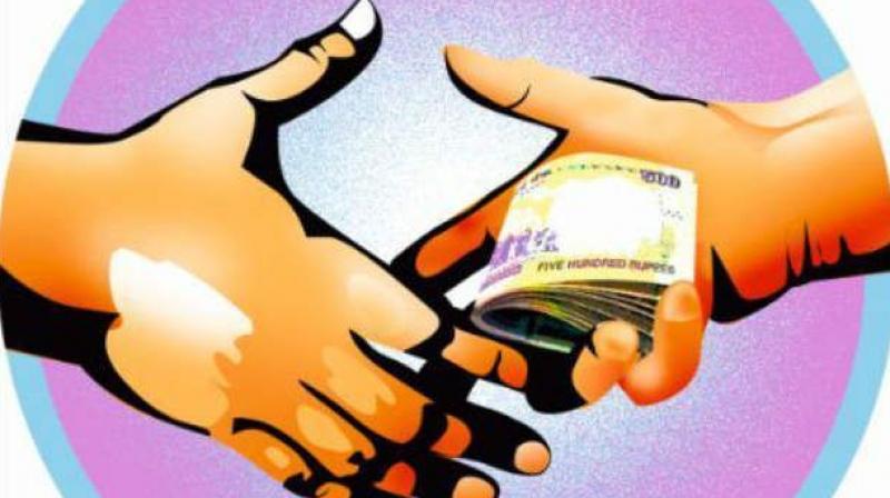 Anti Corruption Bureau (ACB) officials from North Andhra region arrested two officials on Tuesday for demanding and accepting bribes for doing officials favours.