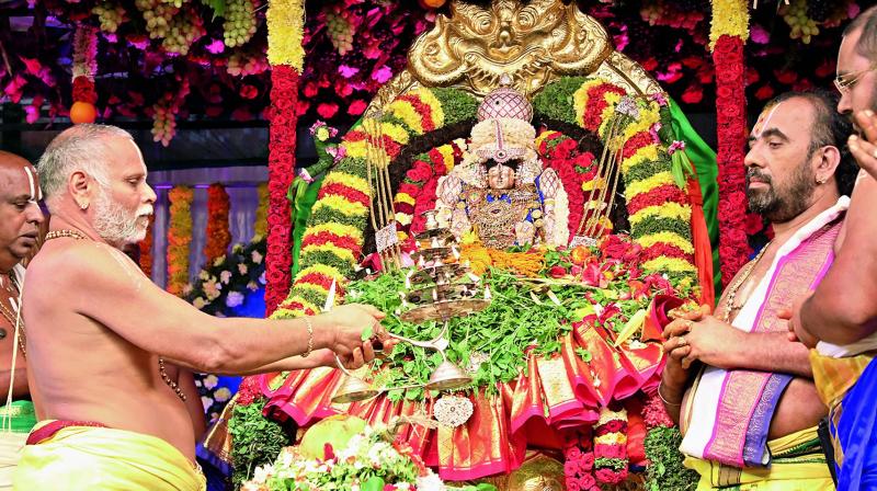 Fervour marks Varalakshmi puja at Tiruchanoor temple