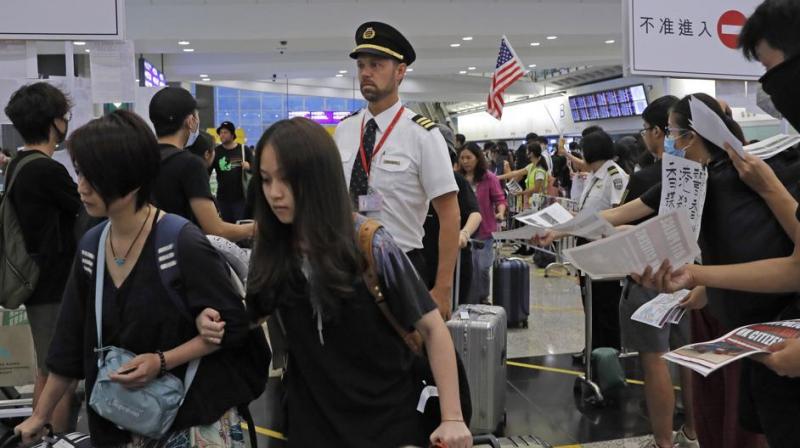 Hong Kong airport cancels all departures after blockade by protesters