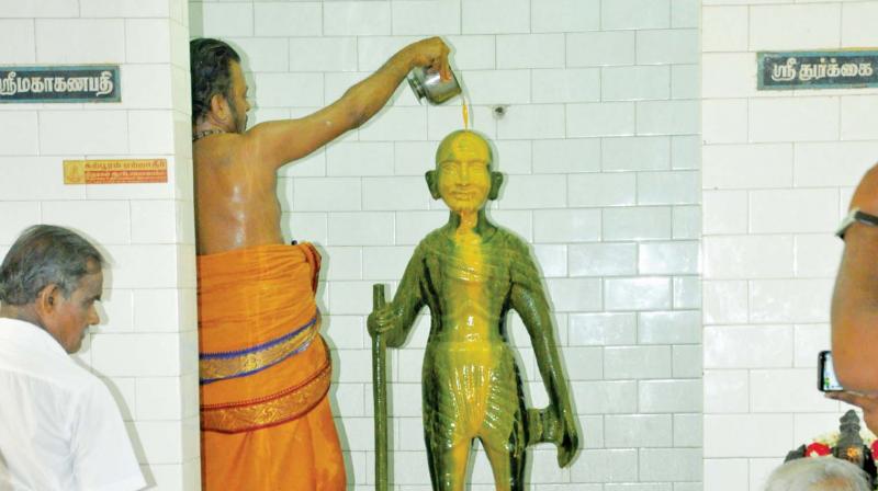 Special poojas at Gandhi temple near Erode