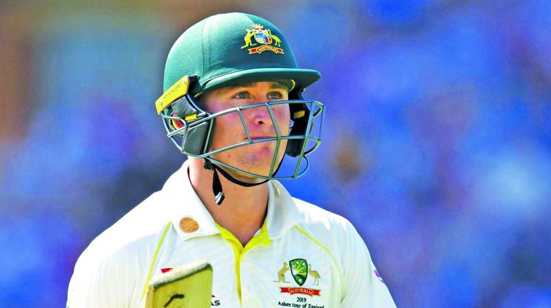 Marnus Labuschagne missed out on a maiden Test ton as he top-scored for Australia with 80.