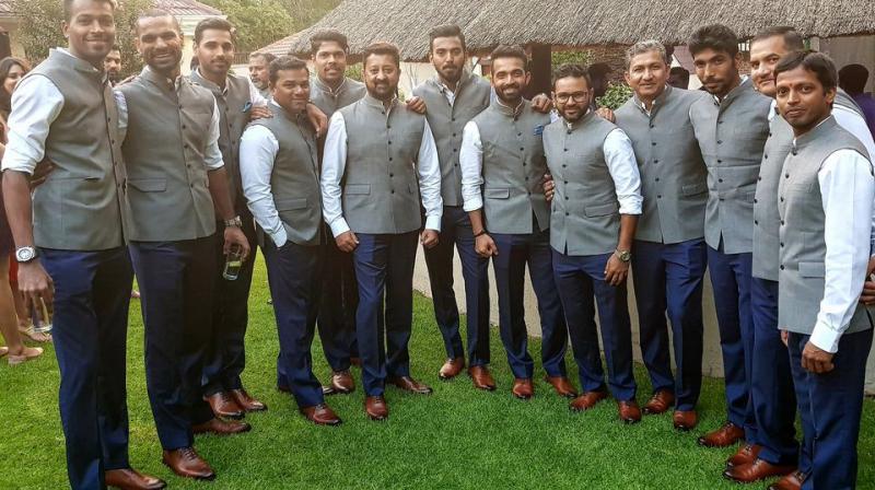 Ahead of the second Test in Johannesburg, the Ravi Shastri-coached side visited the India House here, where they met the High Commissioner. (Photo: Twitter / BCCI)