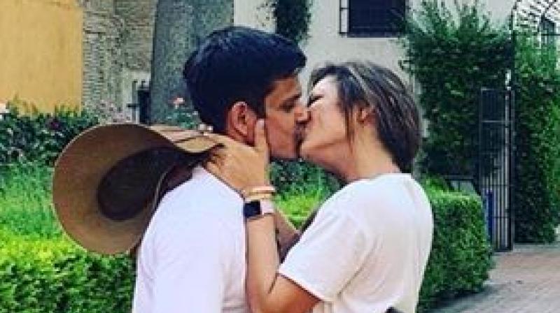 Drashti Dhami and husband Neeraj Khemka begin Spain vacay with passionate kiss; see