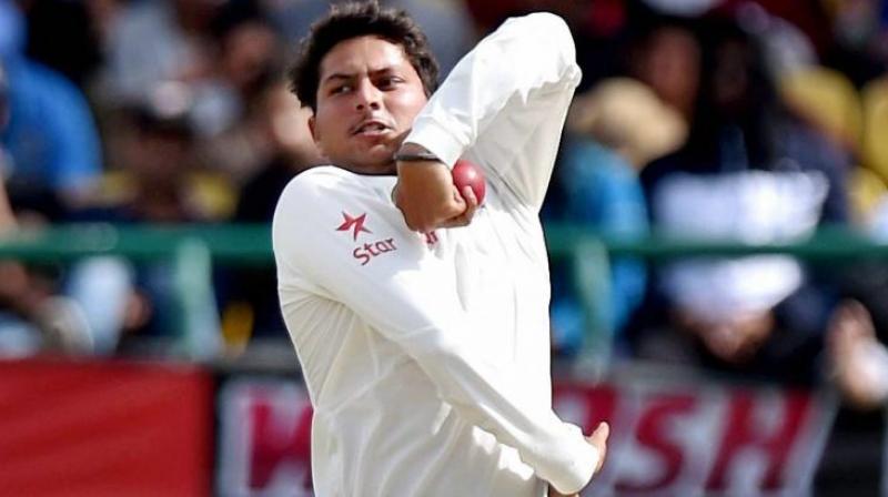 Kuldeep Yadav scalped four wickets as India bundled out Sri Lanka for 135 runs, securing a 352-run lead. (Photo: PTI)