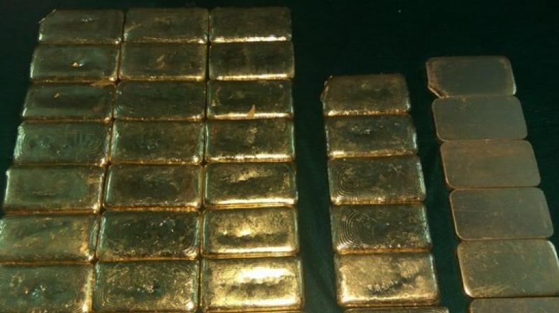 Seized gold biscuits. (Photo: ANI