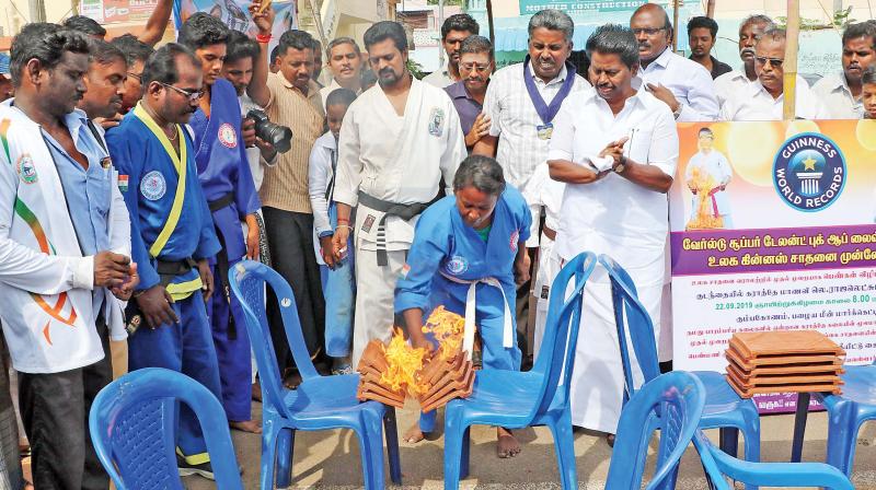 Thanjavur: Brave woman\s bid to enter Guinness record