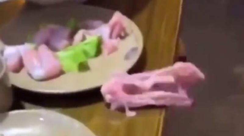 Watch: Viral video of raw meat jumping off plate is taking internet by storm