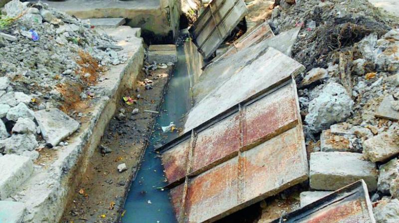 The State Human Rights Commission has served notice on the GHMC to explain the reasons for the death of Zaki Abbas in an open drain near his home at Rein Bazaar on Saturday. (Representational image)