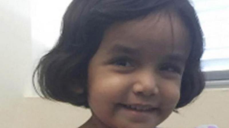 Sherin Mathews, who has developmental issues and limited verbal communication skills, was last seen outside her familys backyard in Richardson, Dallas on October 7. (Photo: AFP)