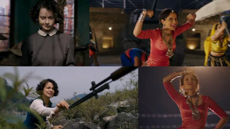 Video grabs from the song Mere Piya Gaye England.