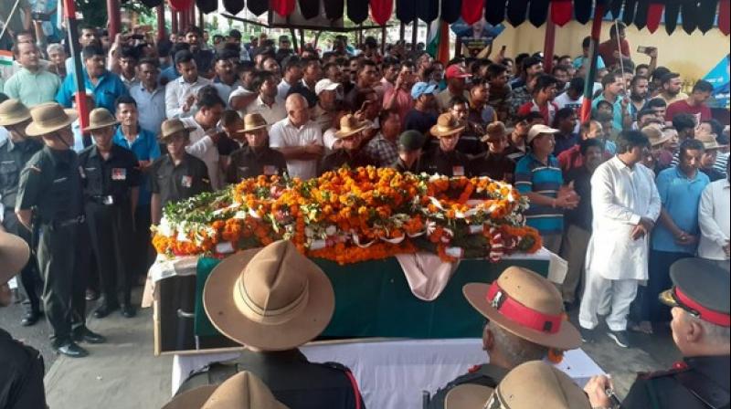 Lance Naik Sandeep Thapa\s body cremated with full state honours