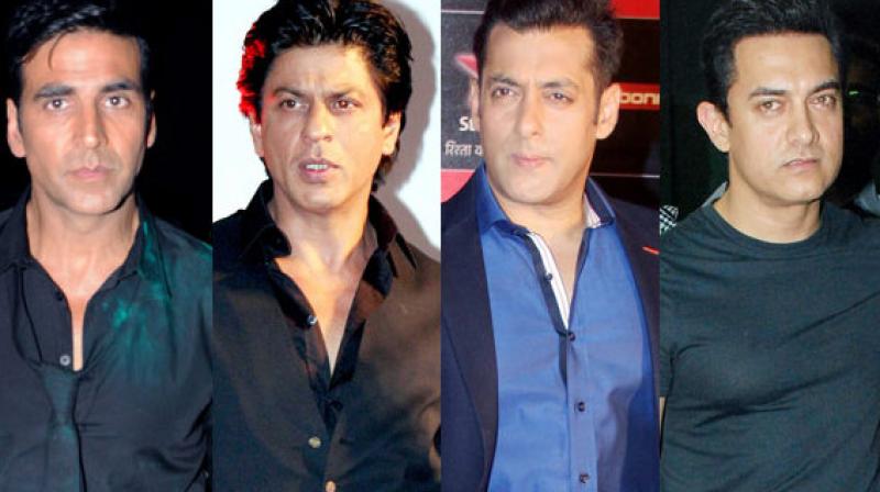 Akshay Kumar, Shah Rukh Khan, Salman Khan and Aamir Khan.