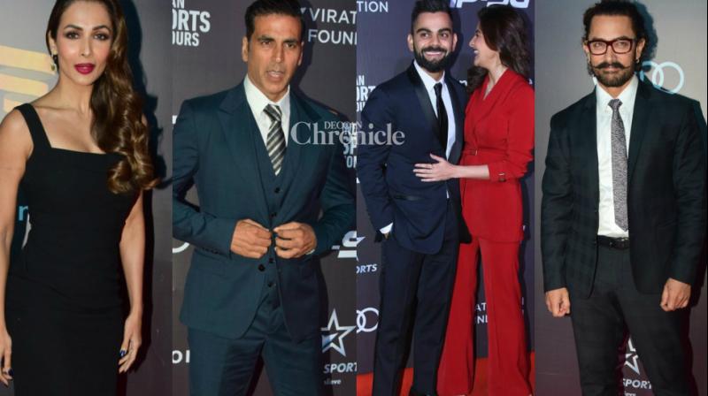 Aamir, Akshay, Malaika, other stars glam it up with sports celebs at event