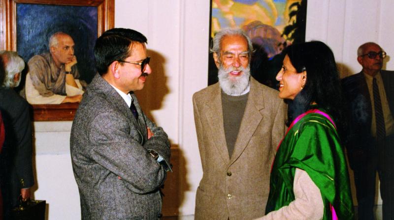 File photo of Dr R.V. Vaidyanatha at Roerich Exhibition.