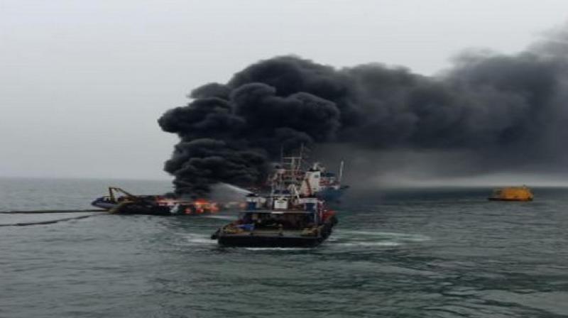 Offshore vessel Coastal Jaguar catches fire, 28 members rescued