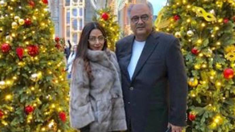 Sridevi and Boney Kapoor celebrate Christmas 2017.