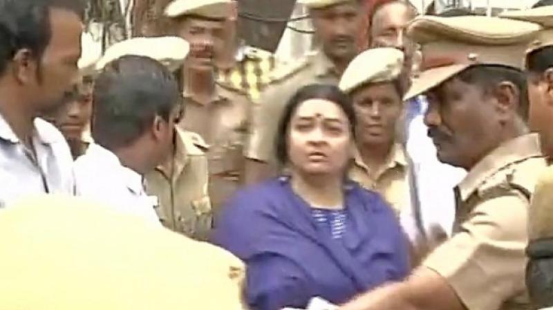 Deepa also said she came to the Poes Garden residence on the invitation of her brother Deepak, who is known to have good equation with members of Sasikala family. (Photo: ANI/Twitter)