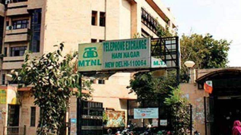 MTNL employees stage protest for non-payment of salary, pension