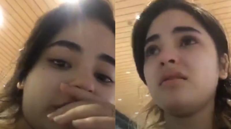 Screengrabs from the video Zaira Wasim had posted about the incident.