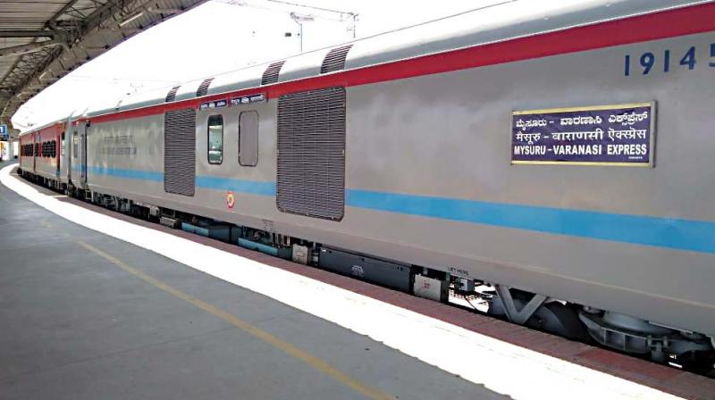 The Varanasi-Mysuru train fitted with LHB rake which replaces the conventional rake.