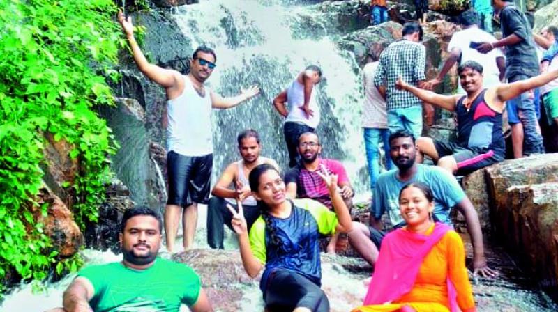 Hyderabad: Tourists flock to Rayikal falls to catch its beauty