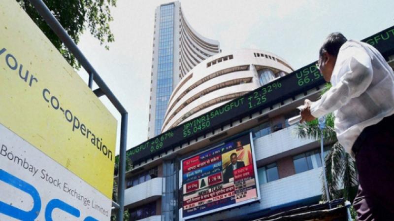 Sensex jumps over 150 points; Infosys drops 2 per cent