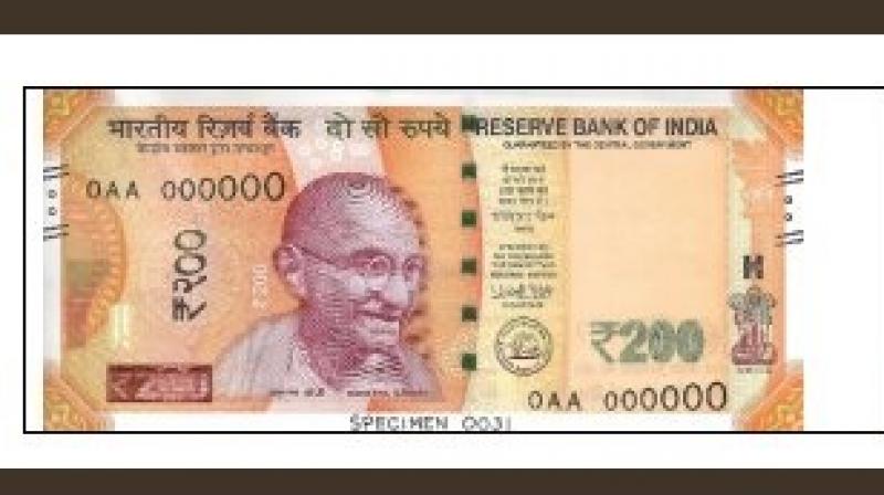 This is how the new Rs 200 note will look. Photo:Twitter| @ANI