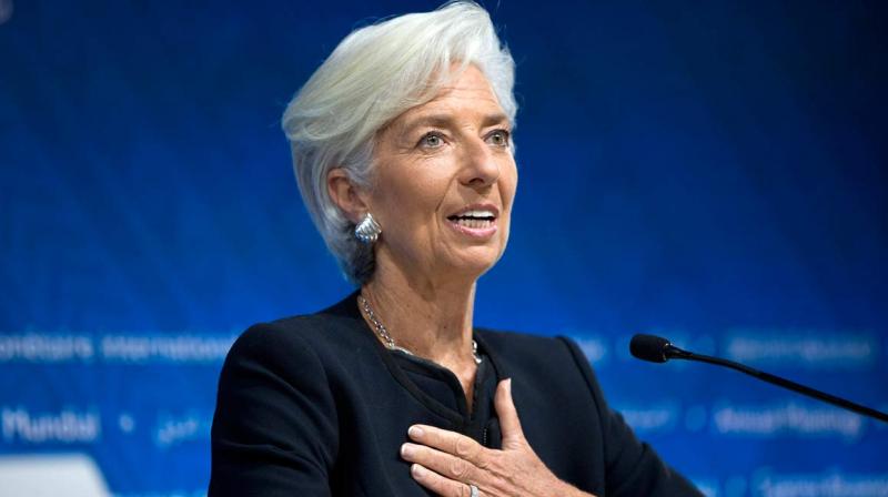 IMF chief Christine Lagarde on Sunday said the Indian economy is on a \very solid track\ in the mid-term. (Photo: AP)