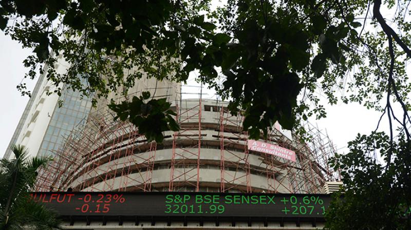The BSE Sensex traded higher by 45.15 points at 33,606.70 and the broader Nifty edged up by 18.70 points to 10,361. (Photo: AP)