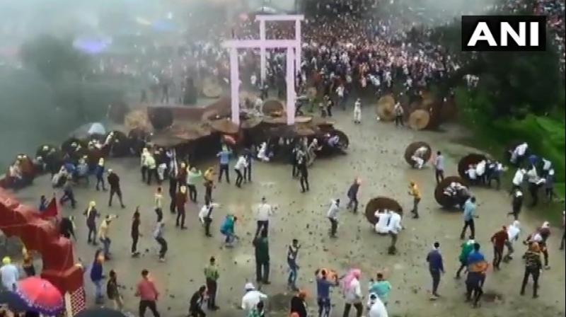 U\khand\s unique stone throwing festival leaves over 100 injured in 10 minutes