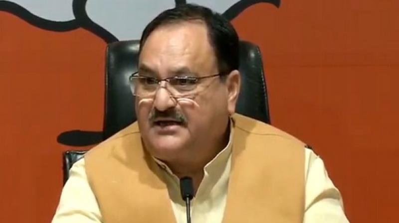 Elections for BJP national president to be held in December: JP Nadda