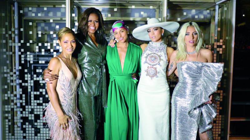 Jada Pinkett Smith, Michelle Obama, Alicia Keys, Jennifer Lopez and Lady Gaga.