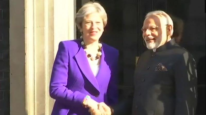 The two leaders held talks over a breakfast meeting on a wide range of issues of mutual interest, including cross-border terrorism, visas and immigration. (Photo: ANI)