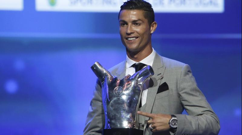 Ronaldo had won the award for the third time  which was presented on the sidelines of the Champions League group stage draw. (Photo: AP)