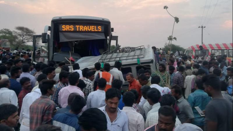 Andhra Pradesh: 14 Killed, several injured after bus collides with jeep