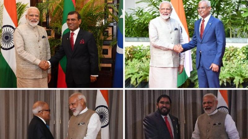 PM Modi\s diplomatic push; meets Maldivian political leaders