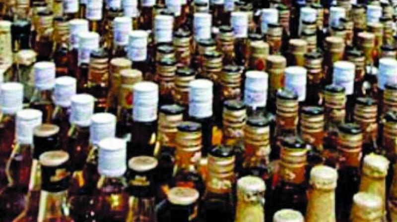 Based on the tip-off, a special team of police headed by the Taramani Superintendent of Police, had conducted a raid in Rajaji Street in Taramani on Monday evening and recovered 30 bottles of liquor from them.  (Representational Image)