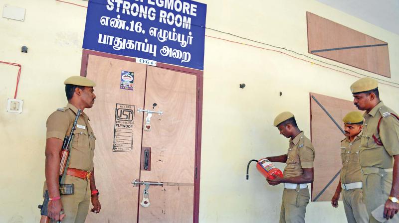 EVMs in Thanjavur safely shifted to strong room