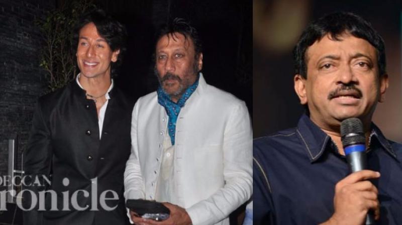 (L) Tiger and Jackie Shroff and RGV.