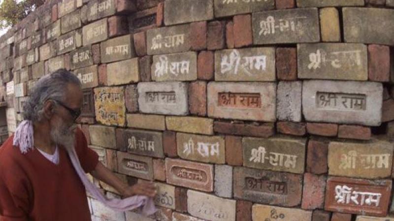 The bricks brought over from all over India for constructing the Ram temple (Photo: PTI/File)