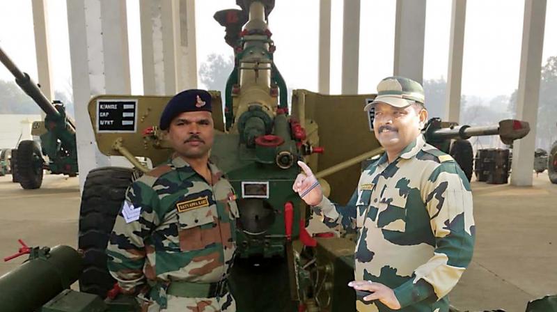 Soldiers Basavantappa Kari along with his brother Satyappa Kari serving BSF.